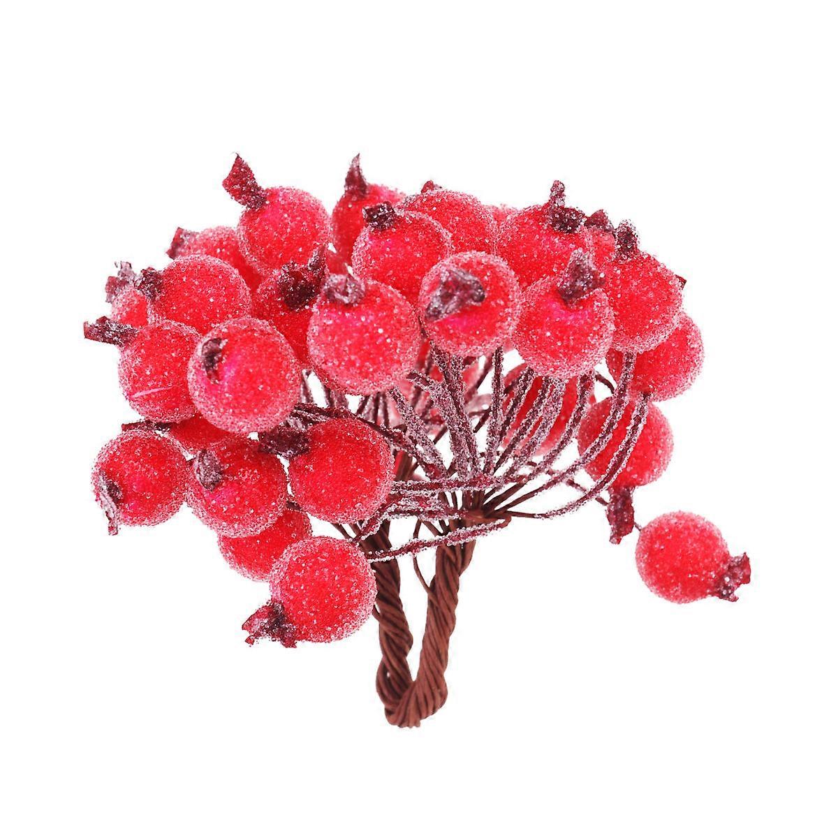 DIY Garland Accessories for Decoration Use 600Pcs Red Artificial Berry Ornaments