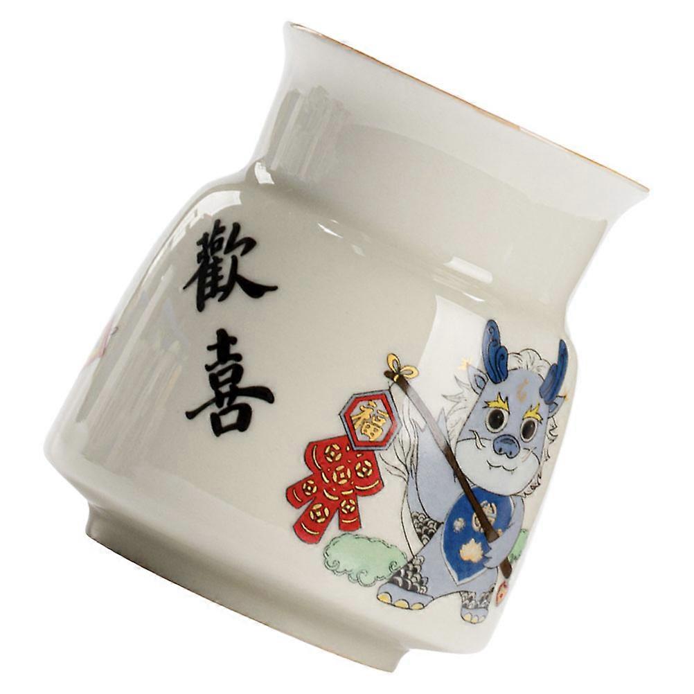 Tea Utensils Organizer White Ceramic Holder for Tea Set 2Pcs