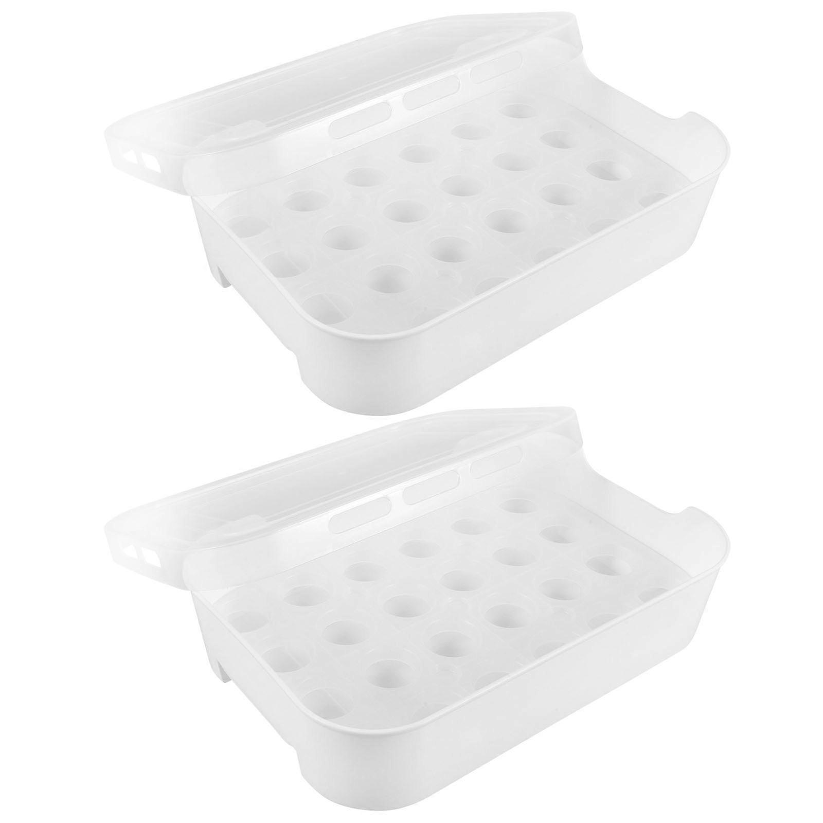 Egg Storage Stand Egg Container for Storage 4Pcs White Refrigerator Organizer