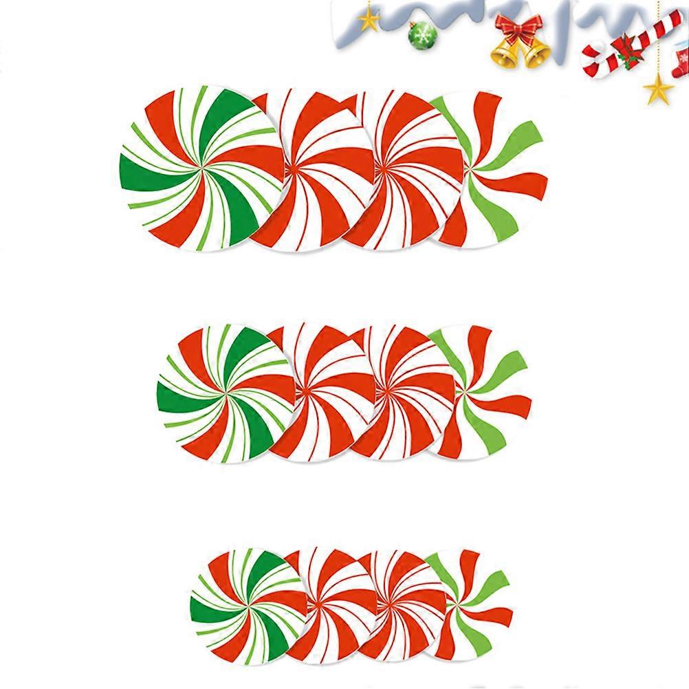 Holiday Window Sticker Candy Shape Floor Decals for Classroom Decoration Assorted -Adhesive Decorative 12Pcs