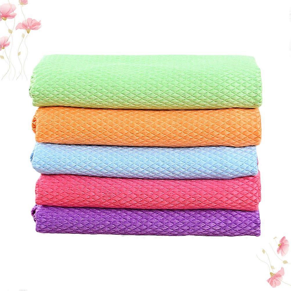 Fiber Assorted Color 30x40cm For Household Users Water Absorbable 5 Pcs