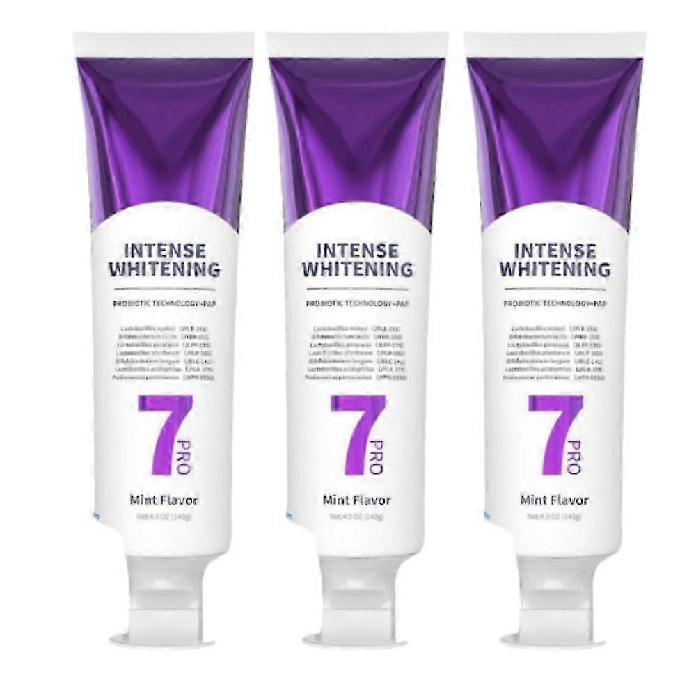 1/2/3x 7-pro Intensive Toothpaste,upgrade Natural Whitening Mint For Deep Stain Remover