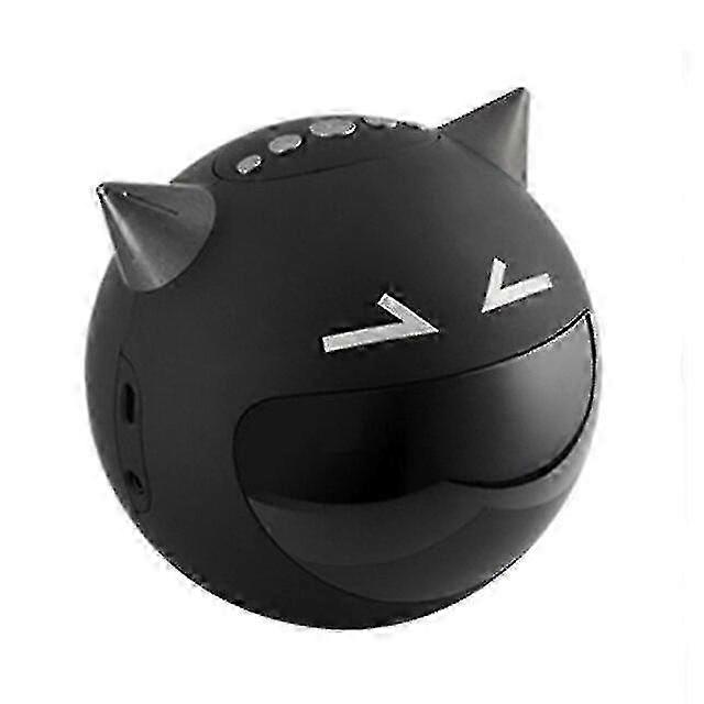 2025 Mini Devil Bluetooth Speaker Led Screen Alarm Clock Fm Radio Heavy Bass Karaoke Singing Function
