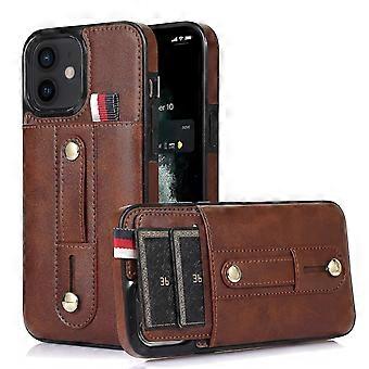 25-26 Hidden Card Slot Case For Iphone 11 Pro, Anti-shock, Anti-slip, Camera Protection, With Loop Strap
