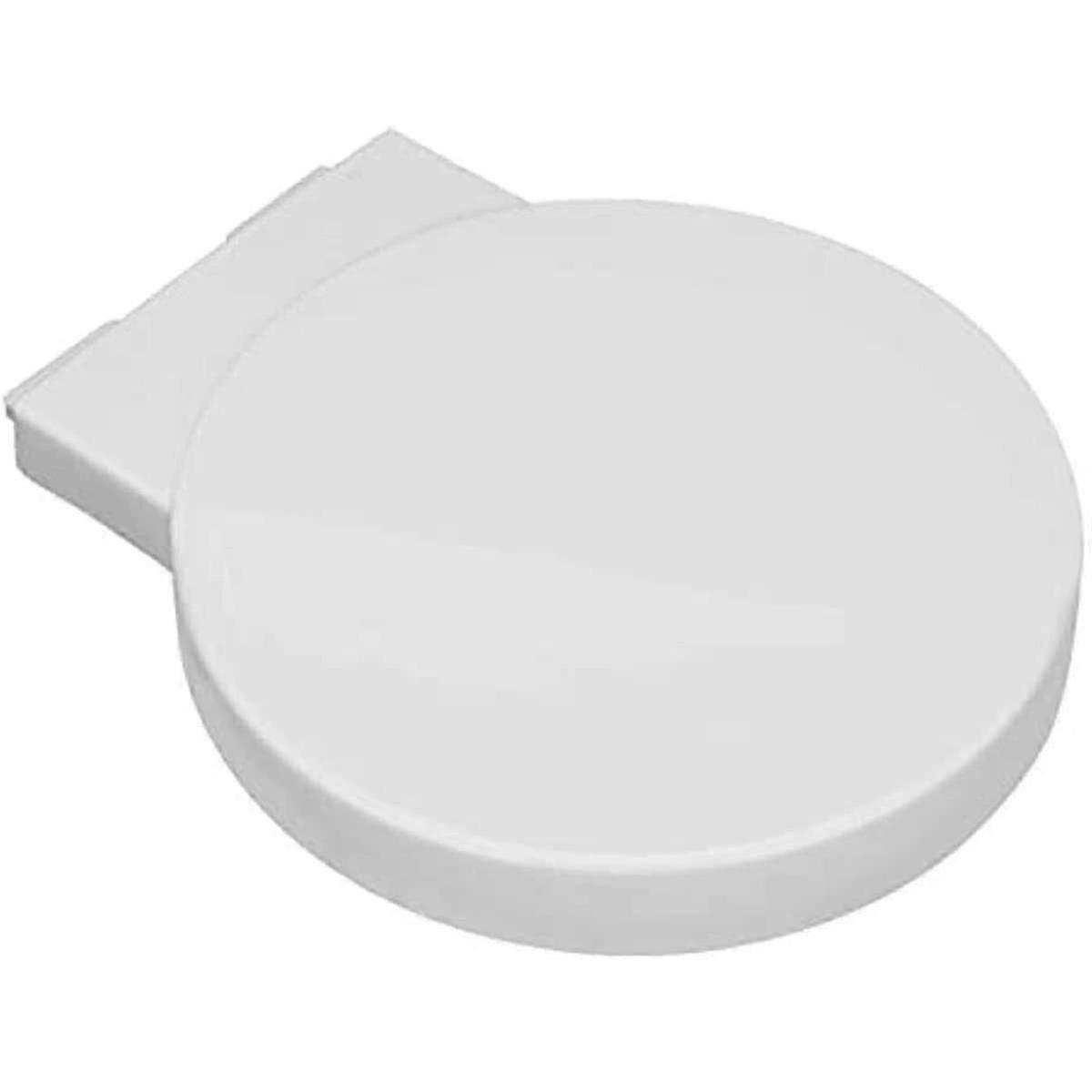 Round Toilet Seat, White, 360 Adjustable Hinge Quick Release Design