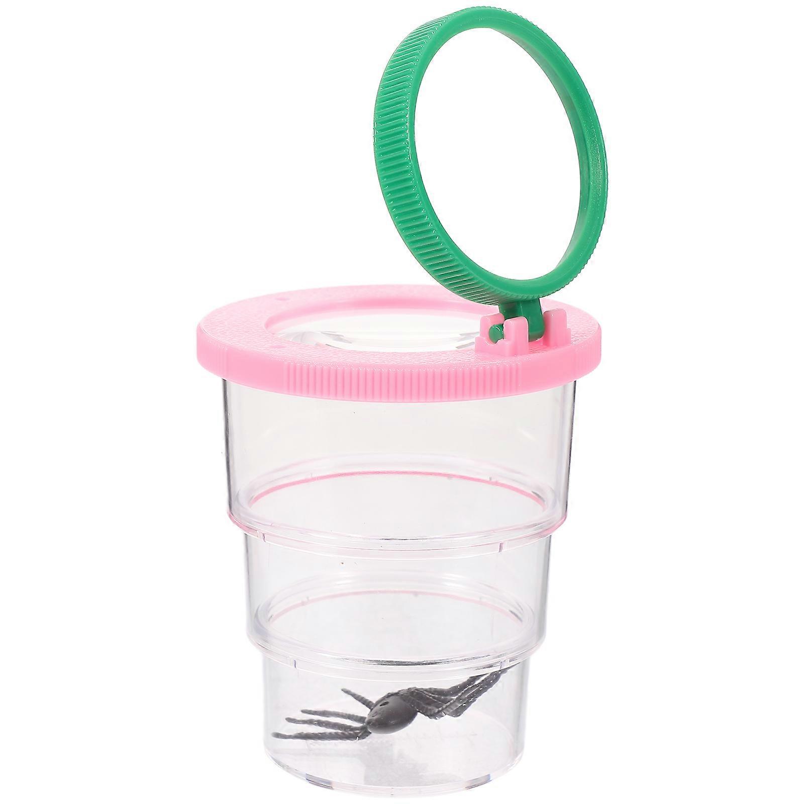 Transparent Insect Viewer Plastic Critter Jar for Kid Observation 2Pcs