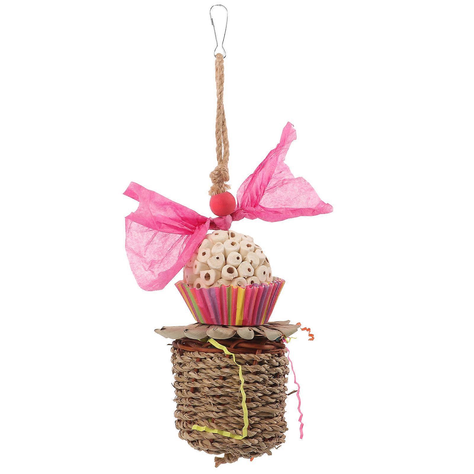 Parrot Hanging Chewing Toy Bird Cage Shredding Plaything 4Pcs Set