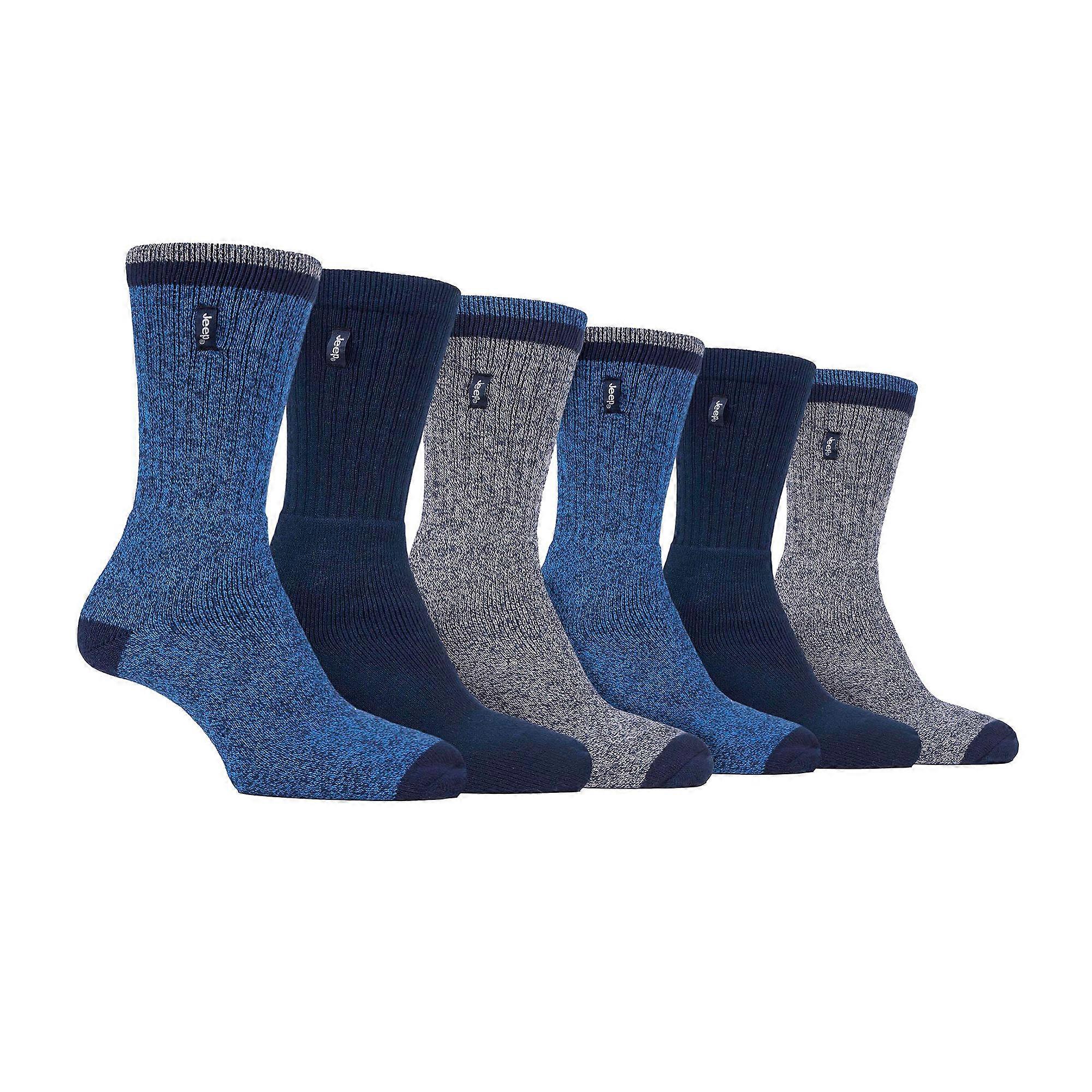 Jeep - 6 Pack Mens Walking Terrain Boot Socks