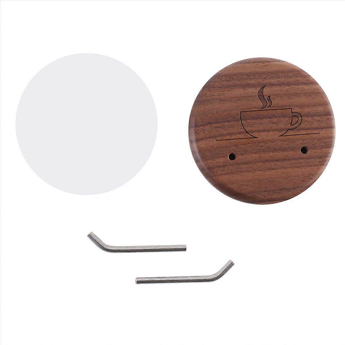 Espresso Portafilter Wall Rack Walnut Wall Mounted Hooks