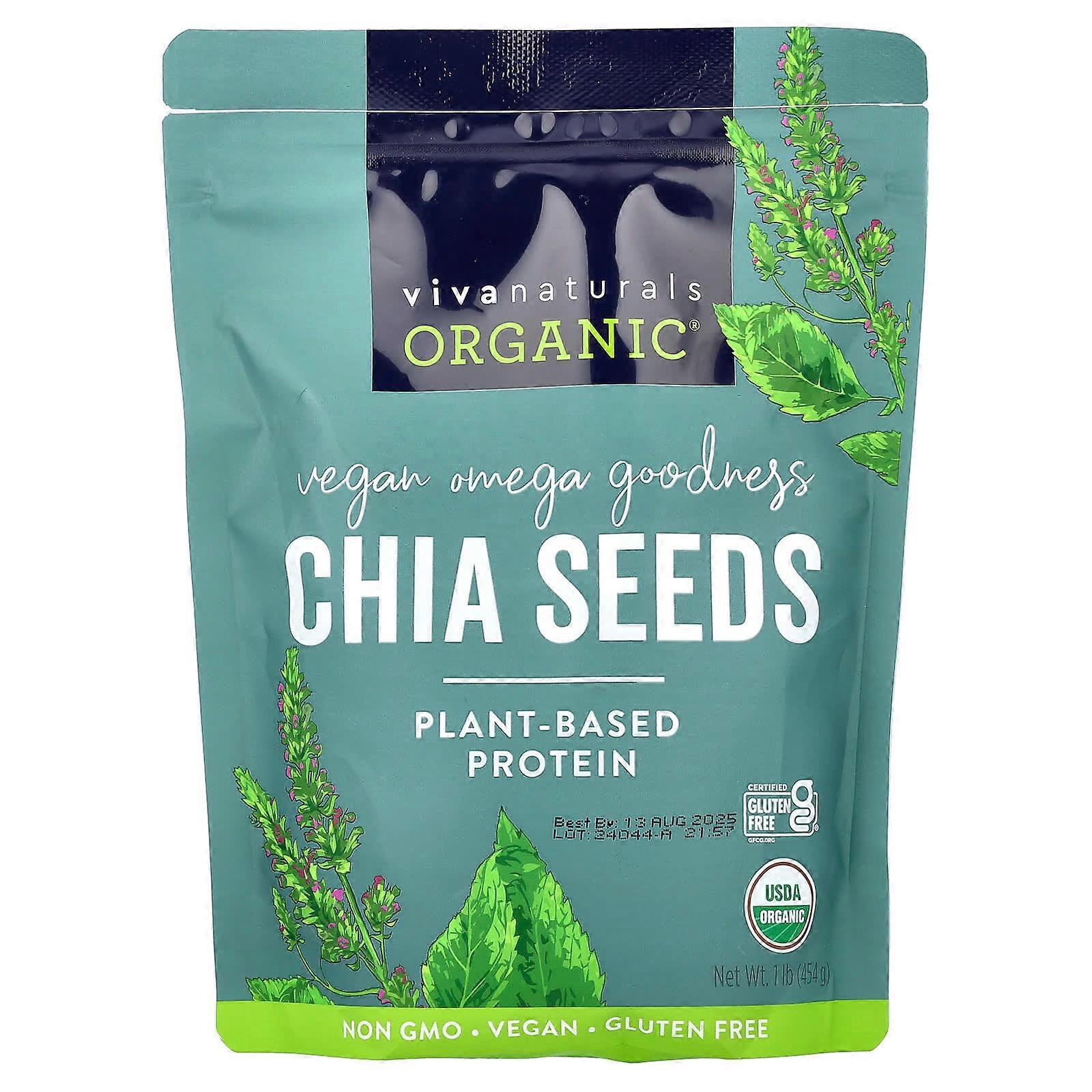 Organic Chia Seeds, 1 lb (454 g)