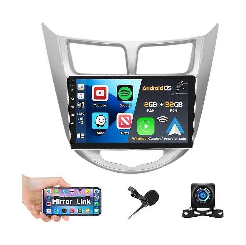 Stereo Radio for Hyundai Accent 2010-2016 Android Carplay GPS 2+32G