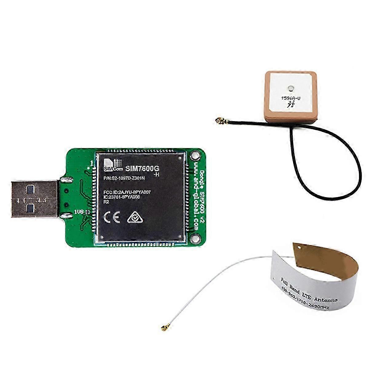 SIMCOM SIM7600G H USB Dongle with Antenna HSPA+ GSM GPRS EDGE UMTS LTE 4G Cat4 Module for SIM7600 SI