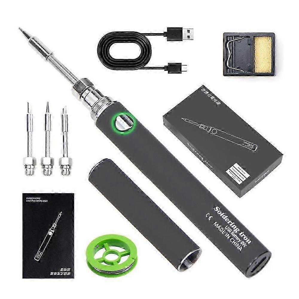 Wireless Portable Soldering Iron Kit, Rechargeable Soldering Pen with Iron Tip 25-26s