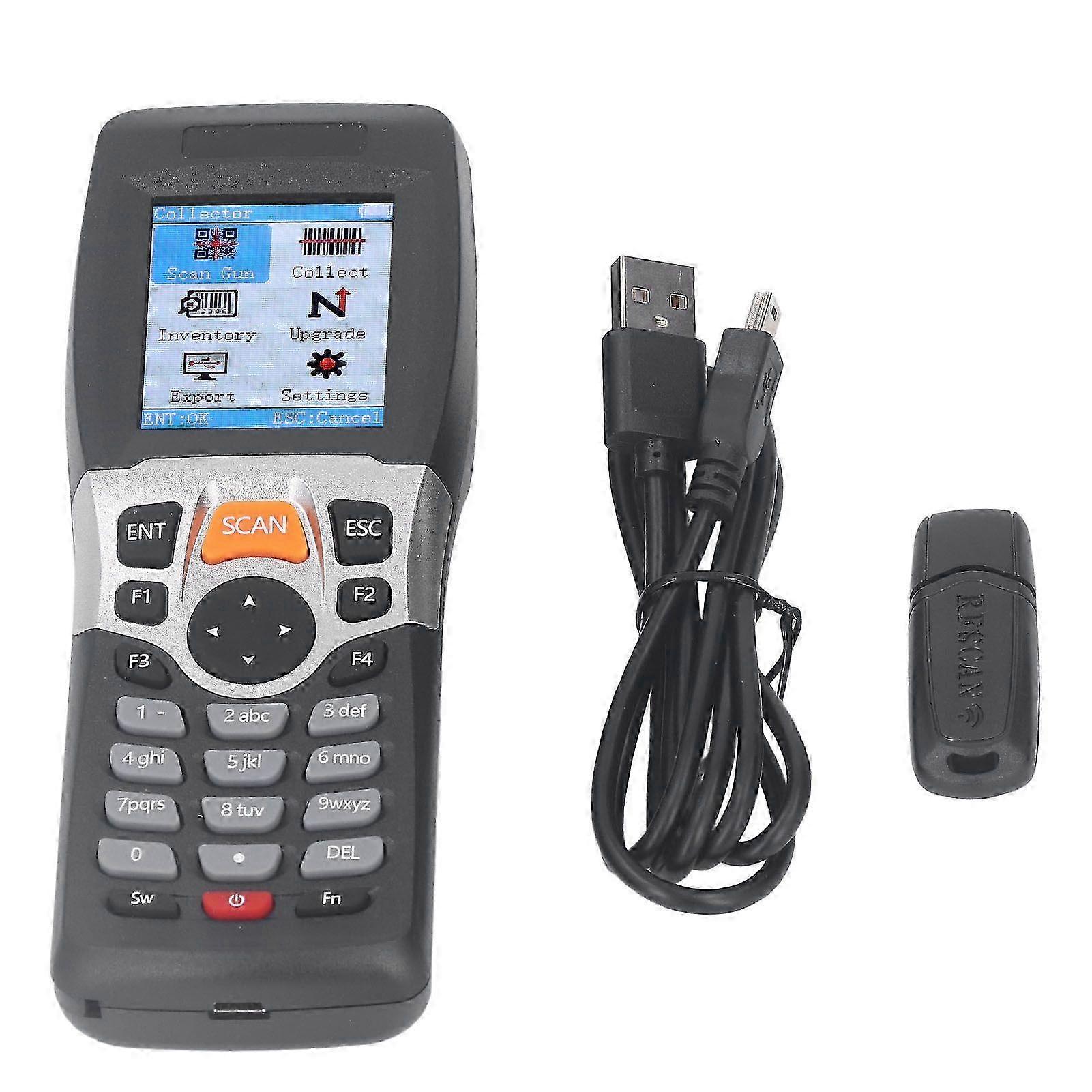 1D Barcode Scanner 2.4GHZ 2.2in Color Screen Portable Wireless QR Reader for Duplicate Check Inventory