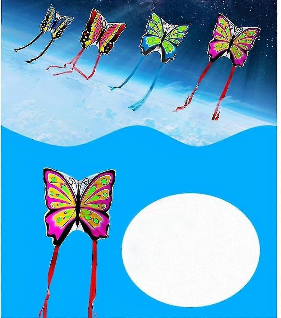 Light Wind Butterfly Kite - Butterfly Pink - Single Line Kite for Children From 3 Year - Full Assembled - Imediatamente Ready To Fly