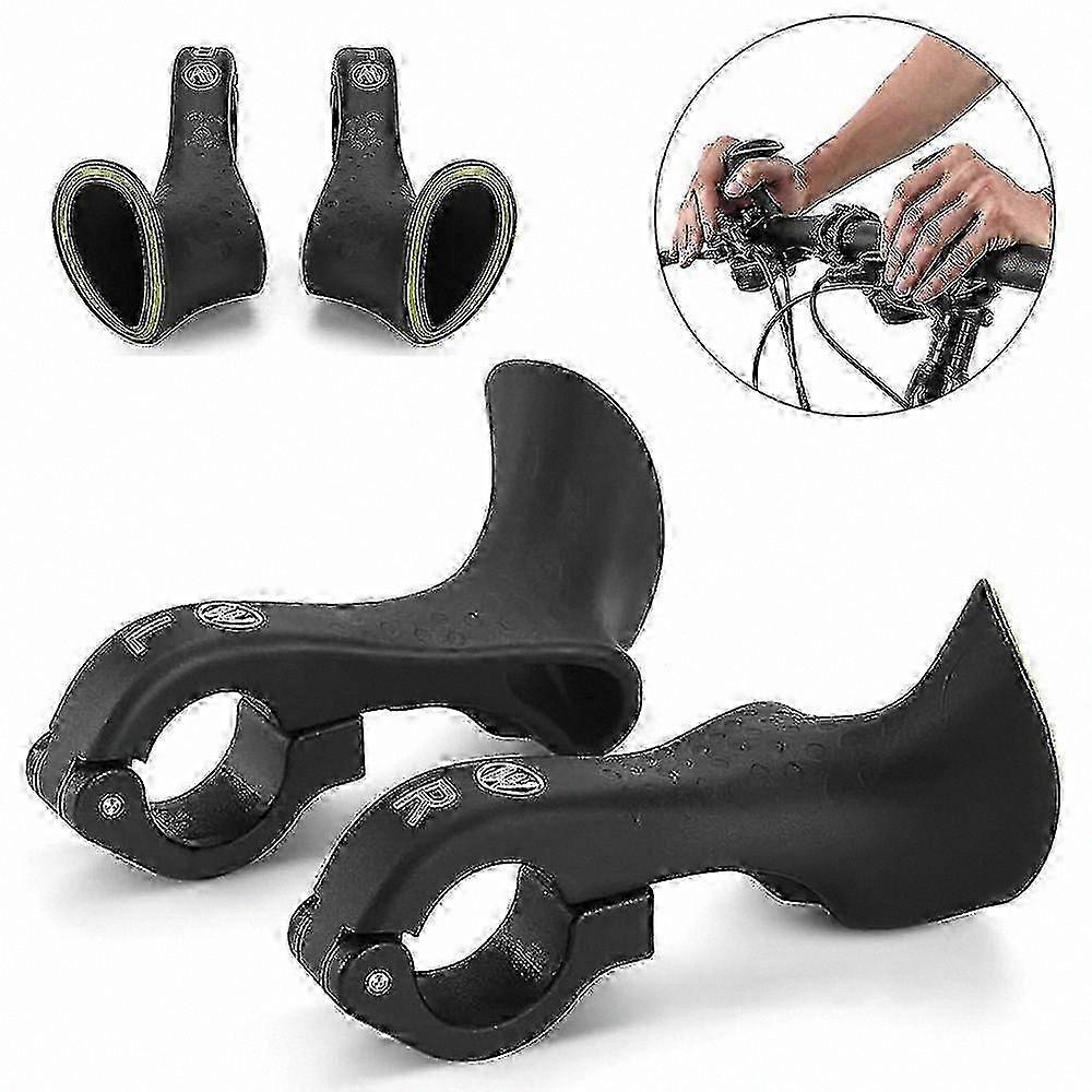 Pair of Ergonomic Nylon Handlebar Grips for Mountain Bikes with Bar Ends for Comfortable Cycling Accessory 2025