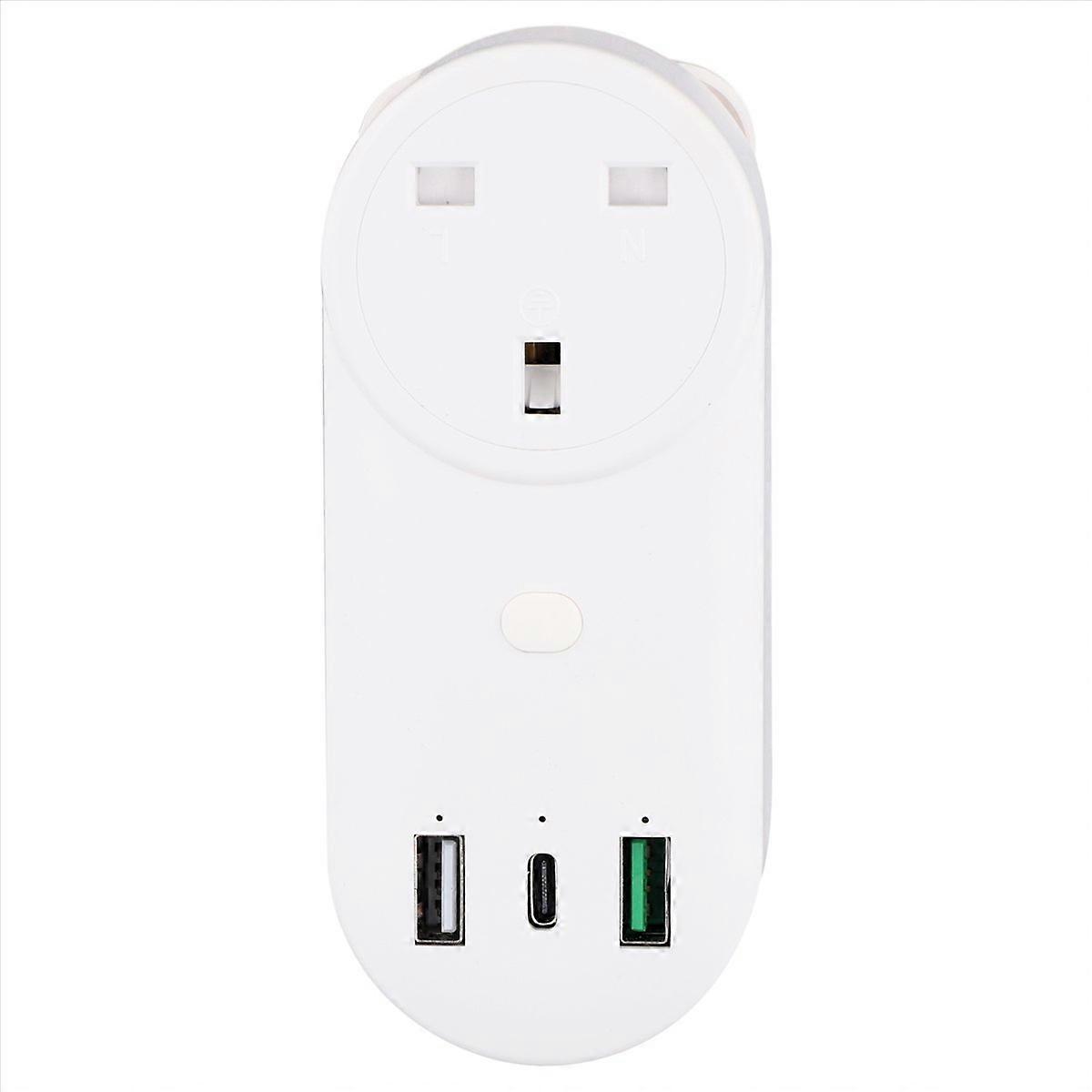 Smart Socket WiFi Plug 16A 2-Hole USB+Type-C UK Plug