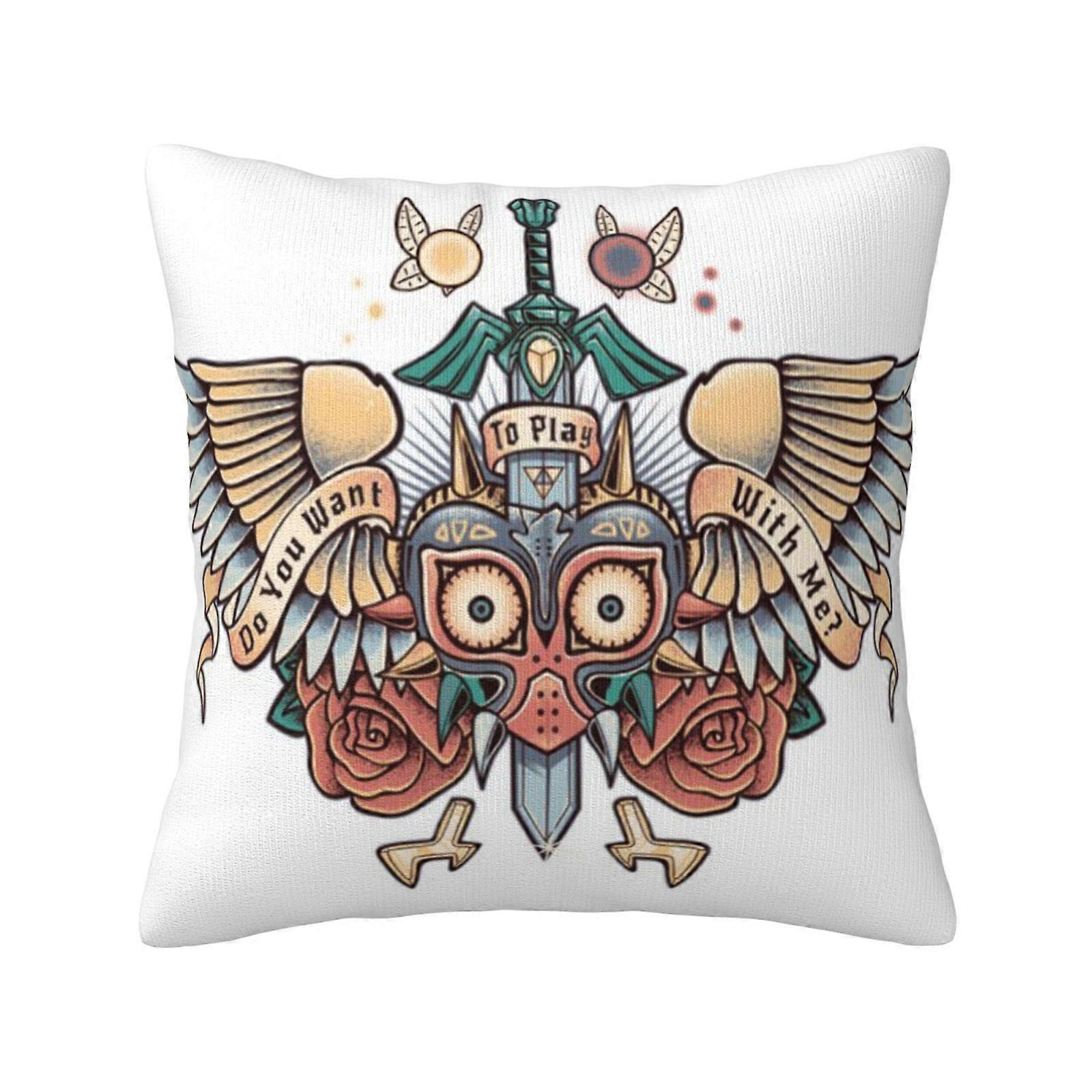 c2008 ゼルダの伝説 枕カバー スロー 枕カバー 柔らかいポリエステル ソファ クッション ケース 椅子 ソファ 寝室 リビングルーム 家の装飾 yui2008