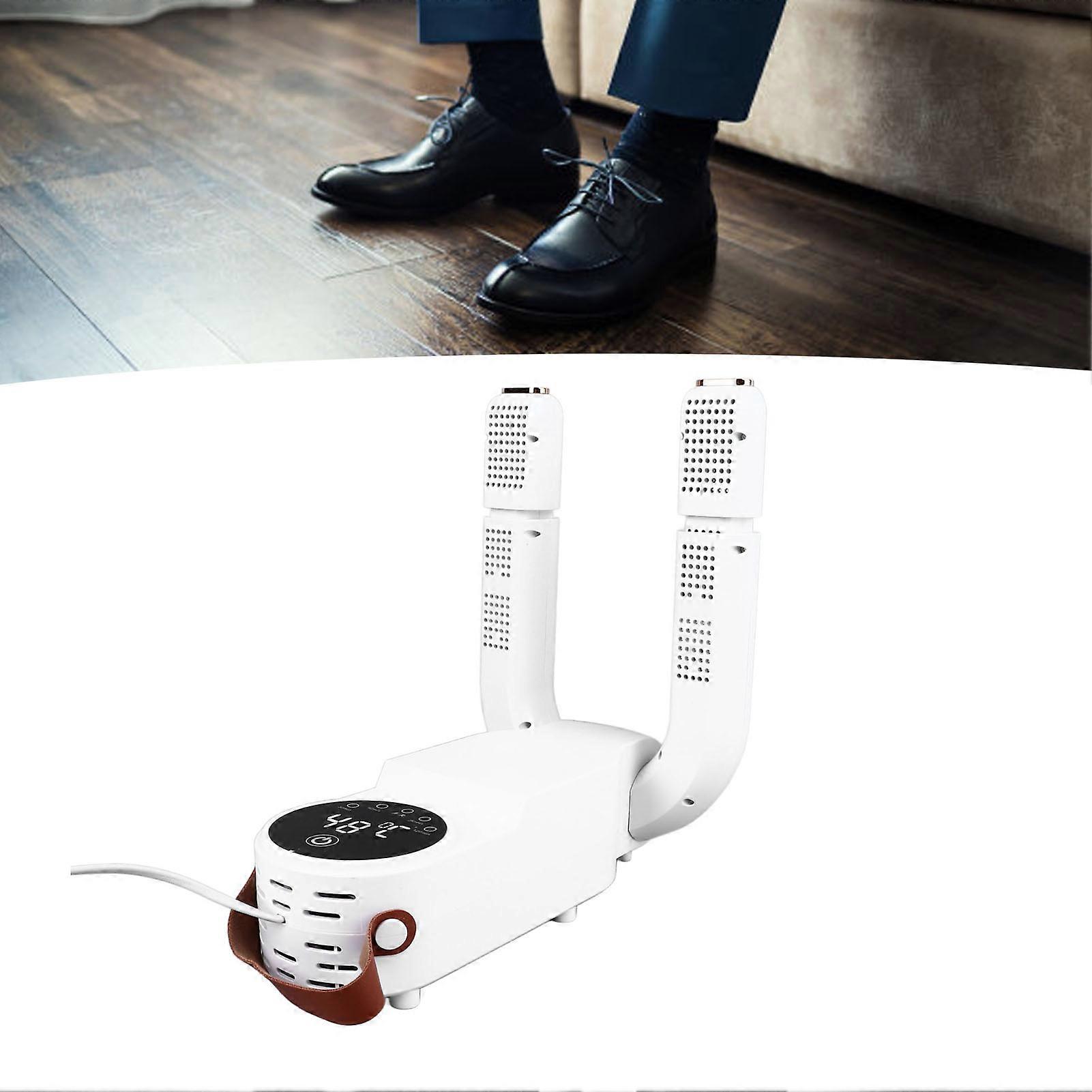 Boot Shoe Dryer White Extendable Collapsible Timer Touch Screen Silent Portable Electric Boot Deodorizer for Work Boots EU Plug 220V 
