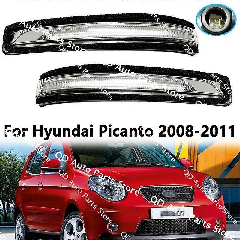 Applicable to For Hyundai KIA Picanto 2008-2011 87614-07003 87613-07003 Car Rearview Mirror LED Turn Signal Lamp Rear View Mirror Turn Light