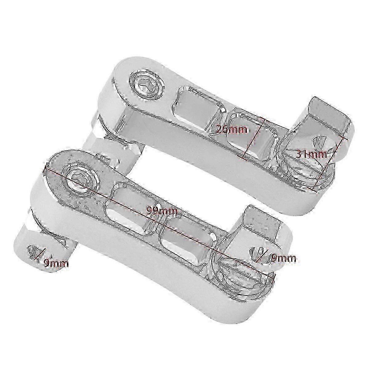 Motorcycle passenger footpegs support extensions and adjustable bracket