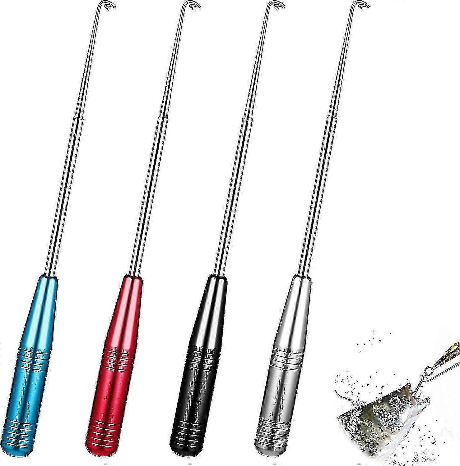 4ピース釣りフッククイックリリースクイックフックリムーバーフィッシュフックセパレーターフィッシュフック取り外しツール