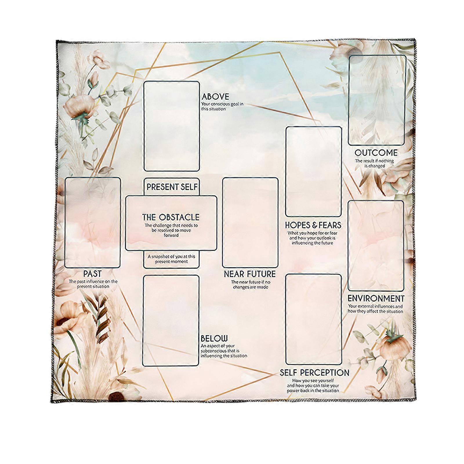 Square Divinations Tapestry Reading Card Astrology Tablecloth Tarots Tablecloth Table Cloth Witchcrafts Supplies  75x75cm