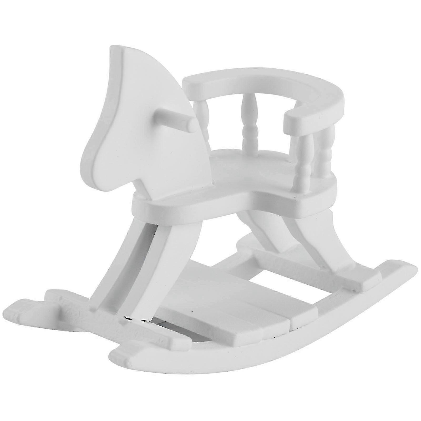 Dockhus trästol för dekoration av hästmodell