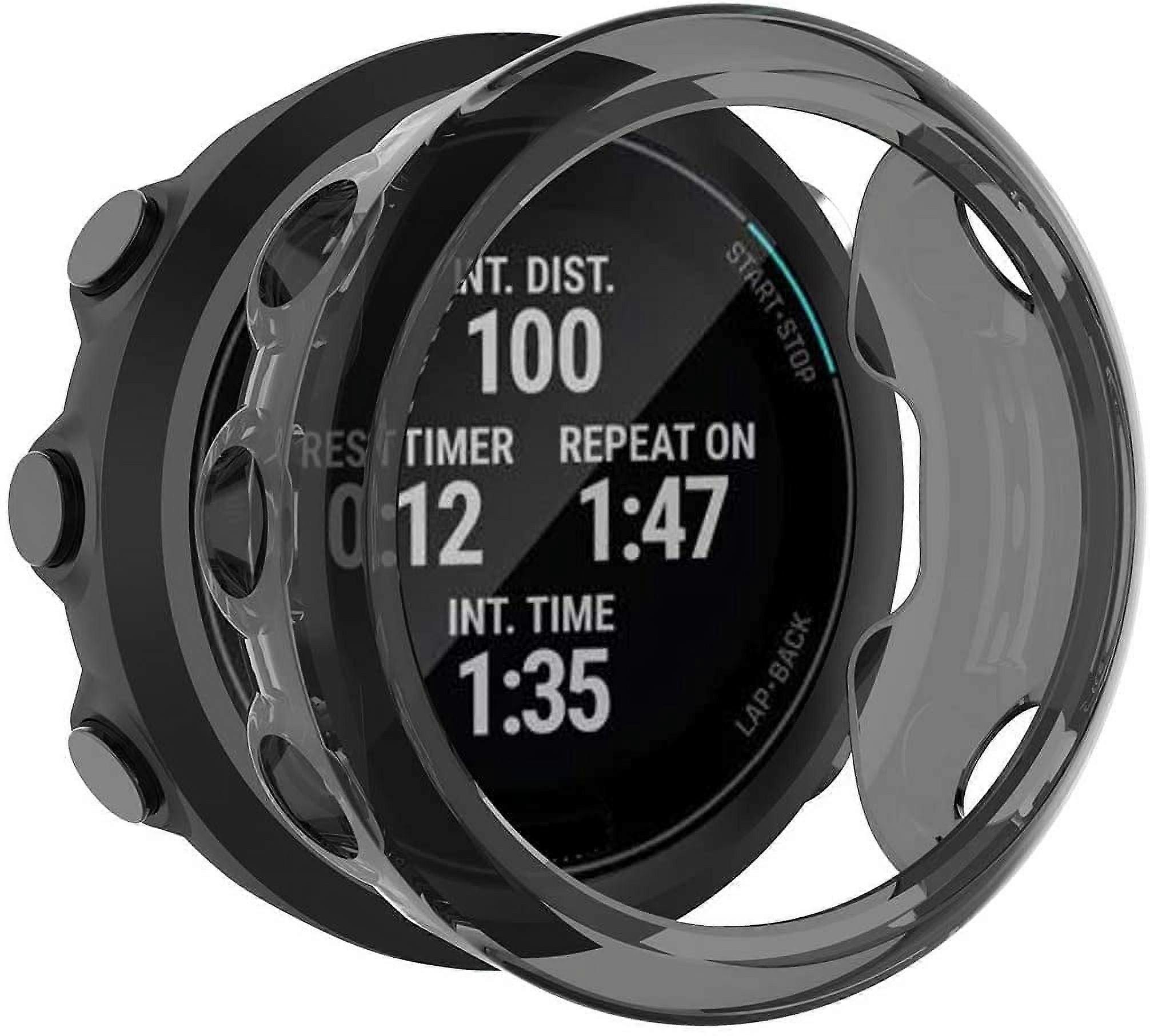 for compatible with Garmin Swim 2 Transparent TPU Protective Case - TPU Protective Case Cover Shell for compatible with Garmin Swim 2/Forerunner