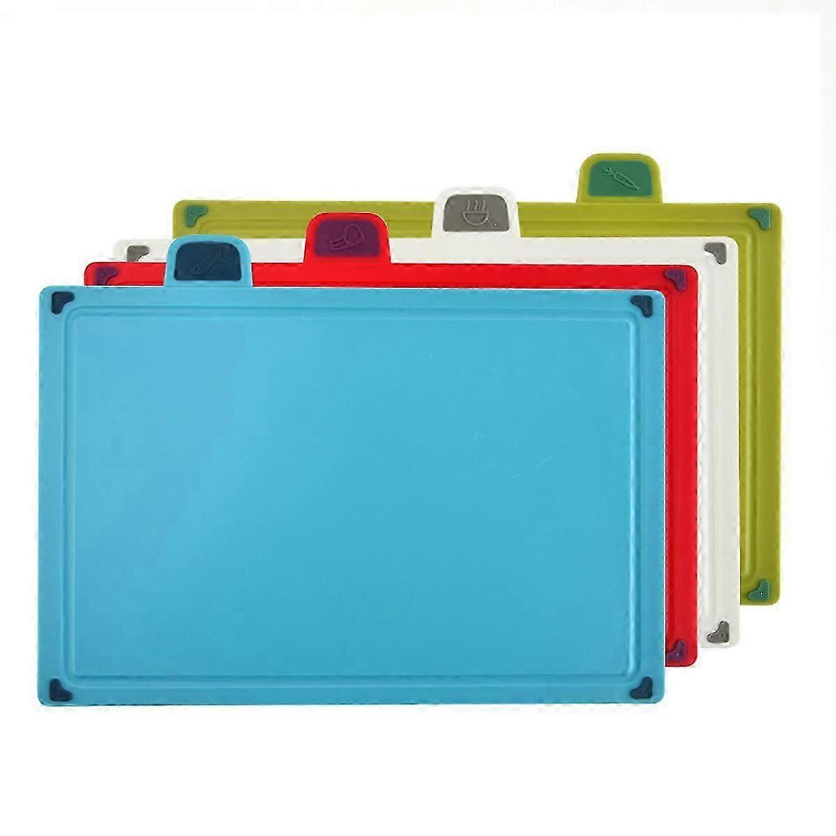 Plastic cutting boards, multi-colored, 4-piece