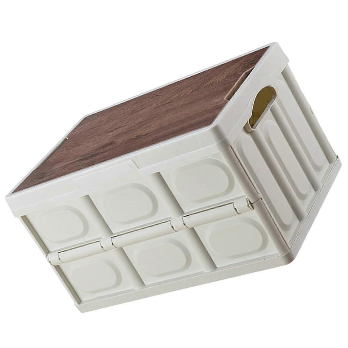 Foldable Outdoor Storage Box With Lid Garment And Sundries Organizer Portable Collapsible Container For Camping Travel