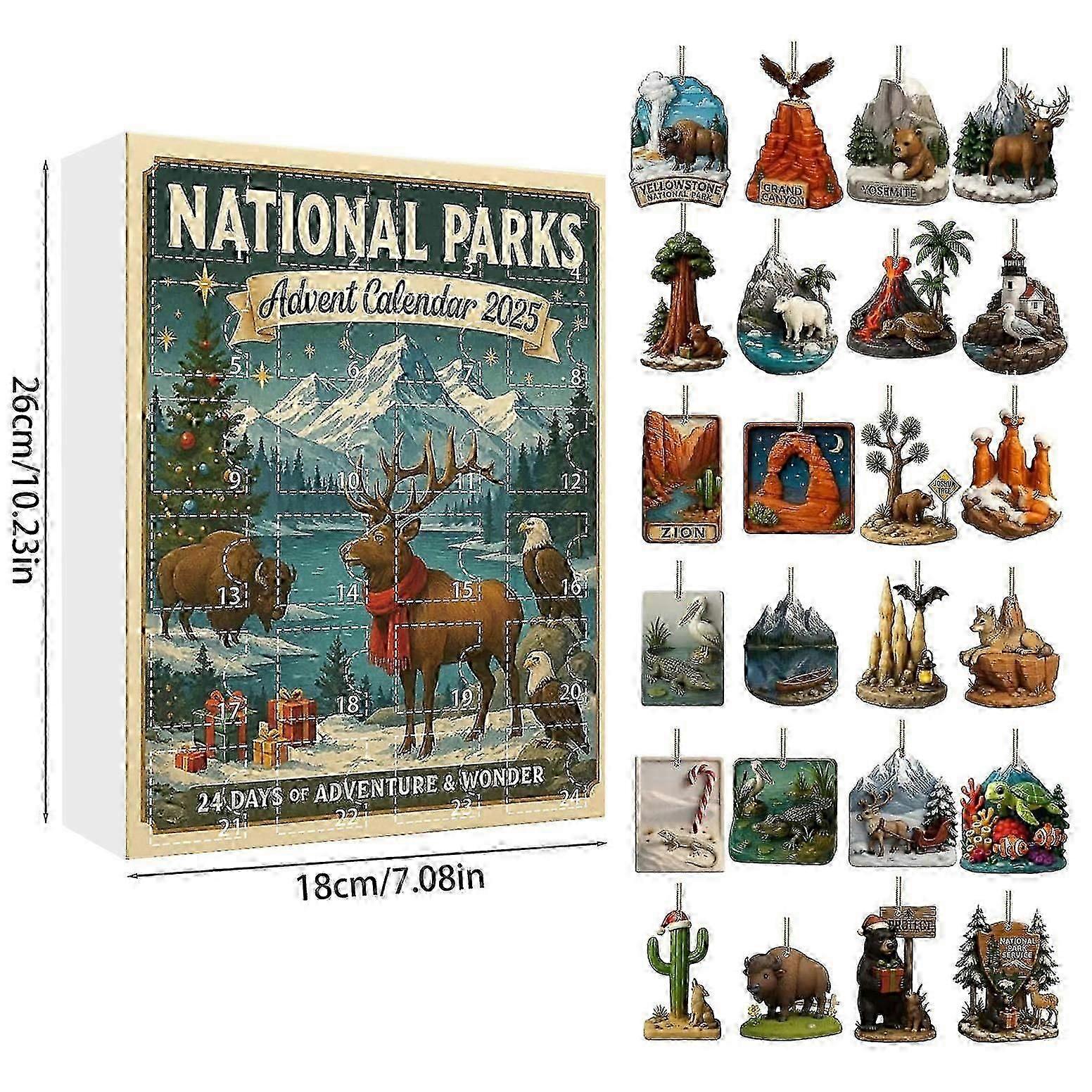 Quality National Parks Advent Calendar 2025 Park Theme Advent Calendar Blind Box
