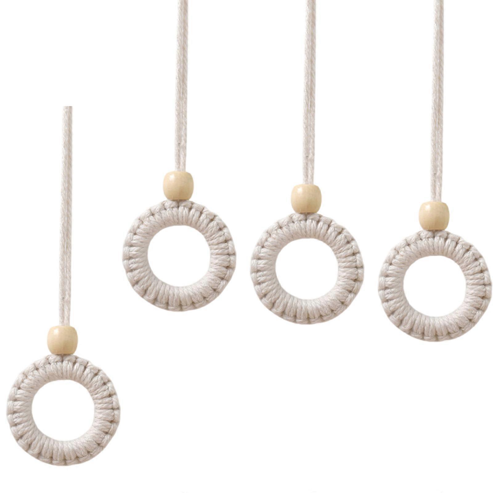 Cotton and Wood Beads Curtain Tiebacks with Upgraded Magnets Tiebacks for Secure Holds Multicolor