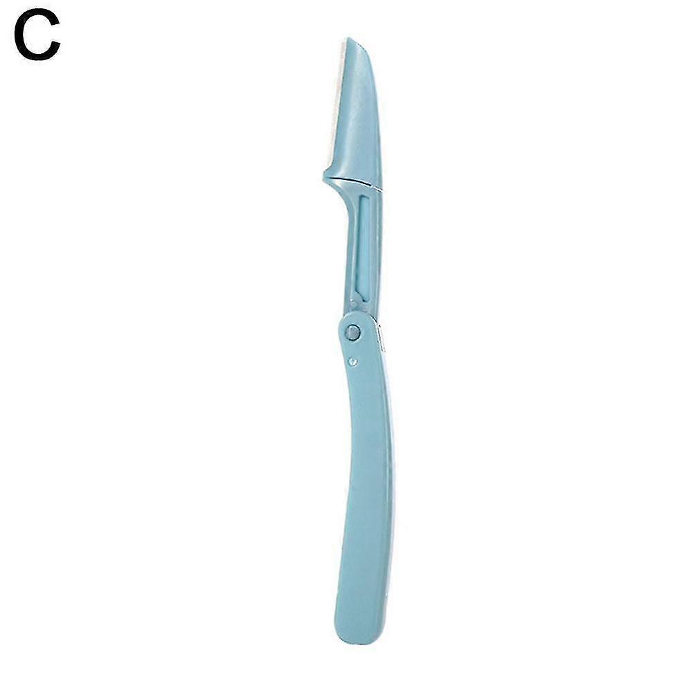 Single blue [opp bag] (C) $ Single folding eyebrow trimmer eyebrow razor female anti-scratch beginner set with replaceable blade