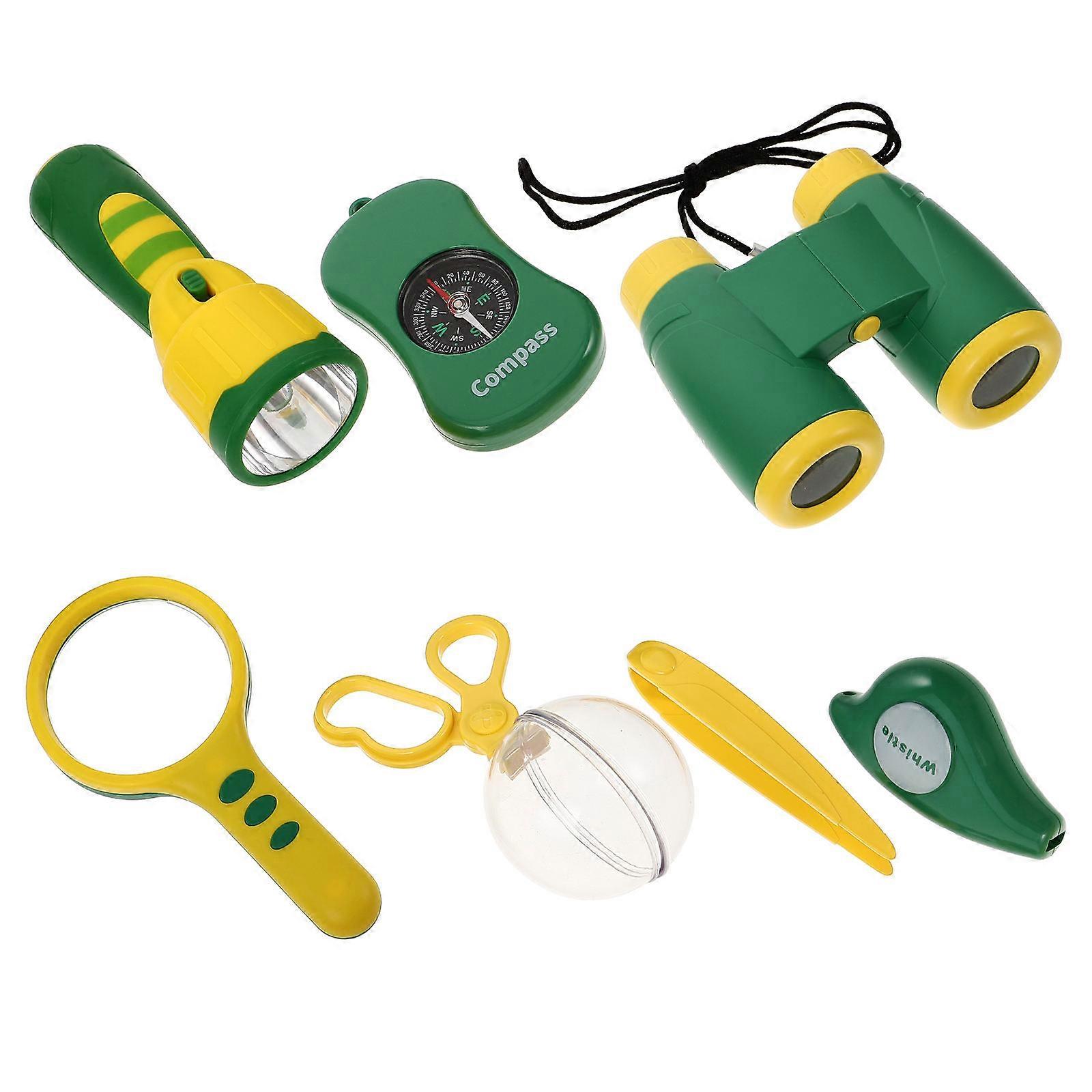 Kids Bug Catching Kit Outdoor Exploration Tools 1Set with Binocular Magnifying Glass