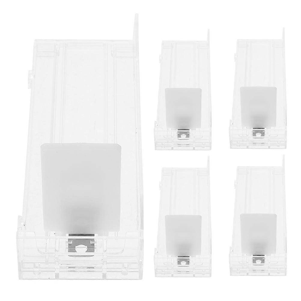 Plastic Automatic Shelf Pusher for Storage 5Pcs Spring Loaded Organizer