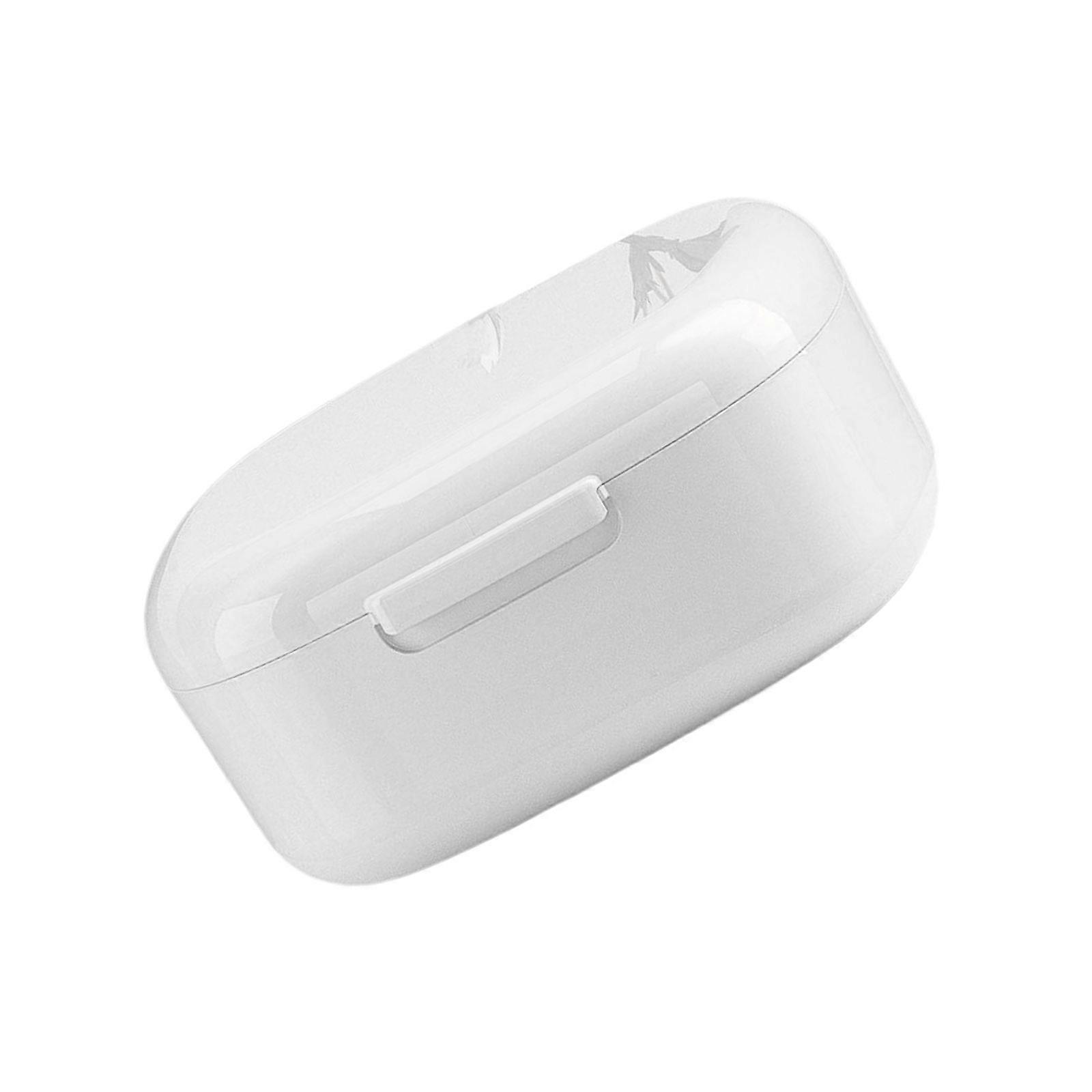Ergonomic Dental Storage System With Adaptable Cleaning Tray And Ventilation Design For Dentures Aligners Retainers Travel Ready Case  White