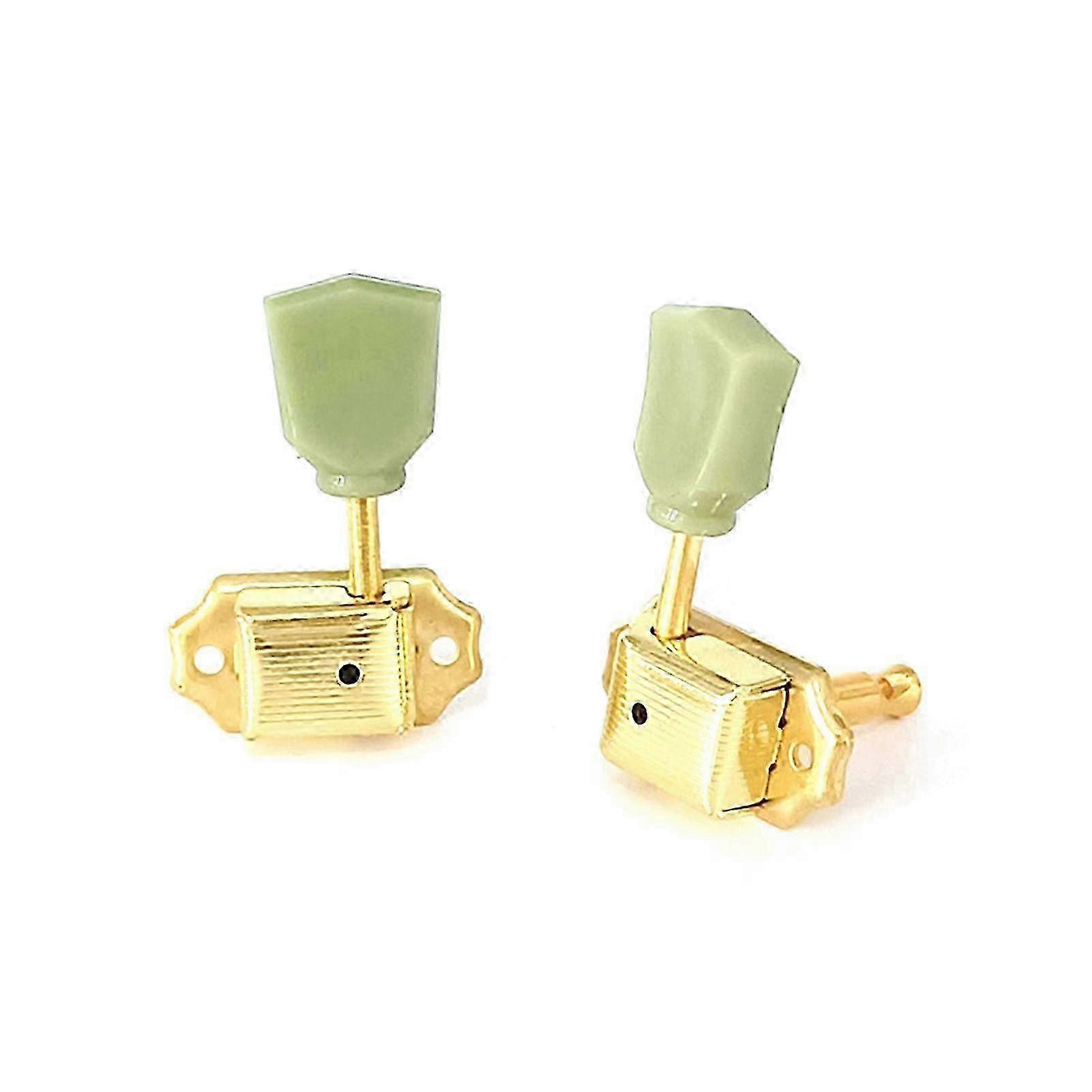 6pcs Open-Style Keys String Tuning Pegs Vintage Tuners Machine Head 3L3R with Mounting Screws for Folk and Electric Guitar