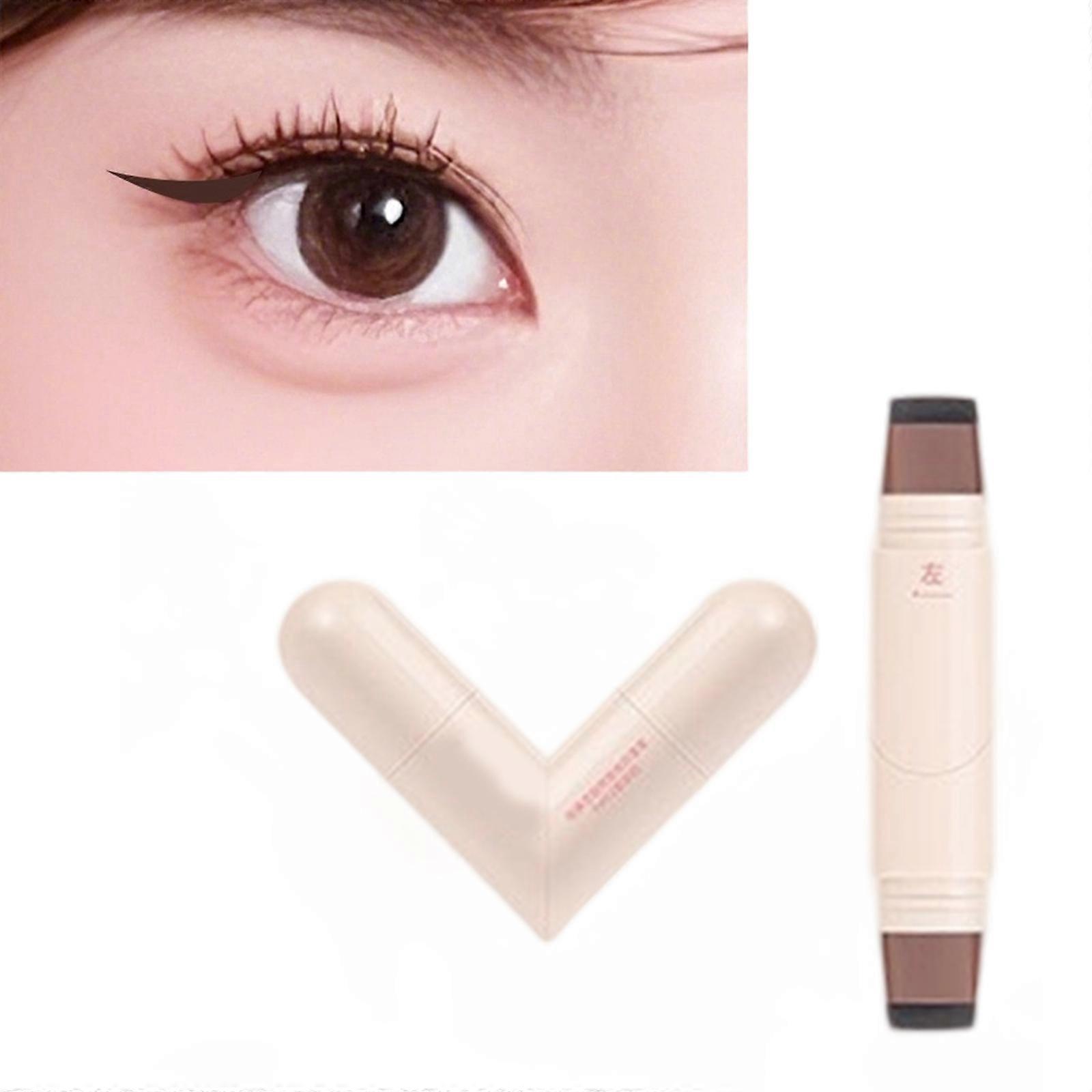 Double Tip Stamp Eyeliners Pen With Waterproof Formula For Sensitives Eyes And SmudgeProof Long Lasting Makeup  brown