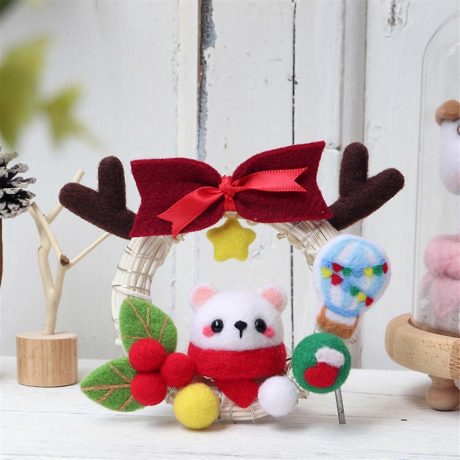 Cute Pattern Handmade Diy Poke Wool Felts Material Production Package