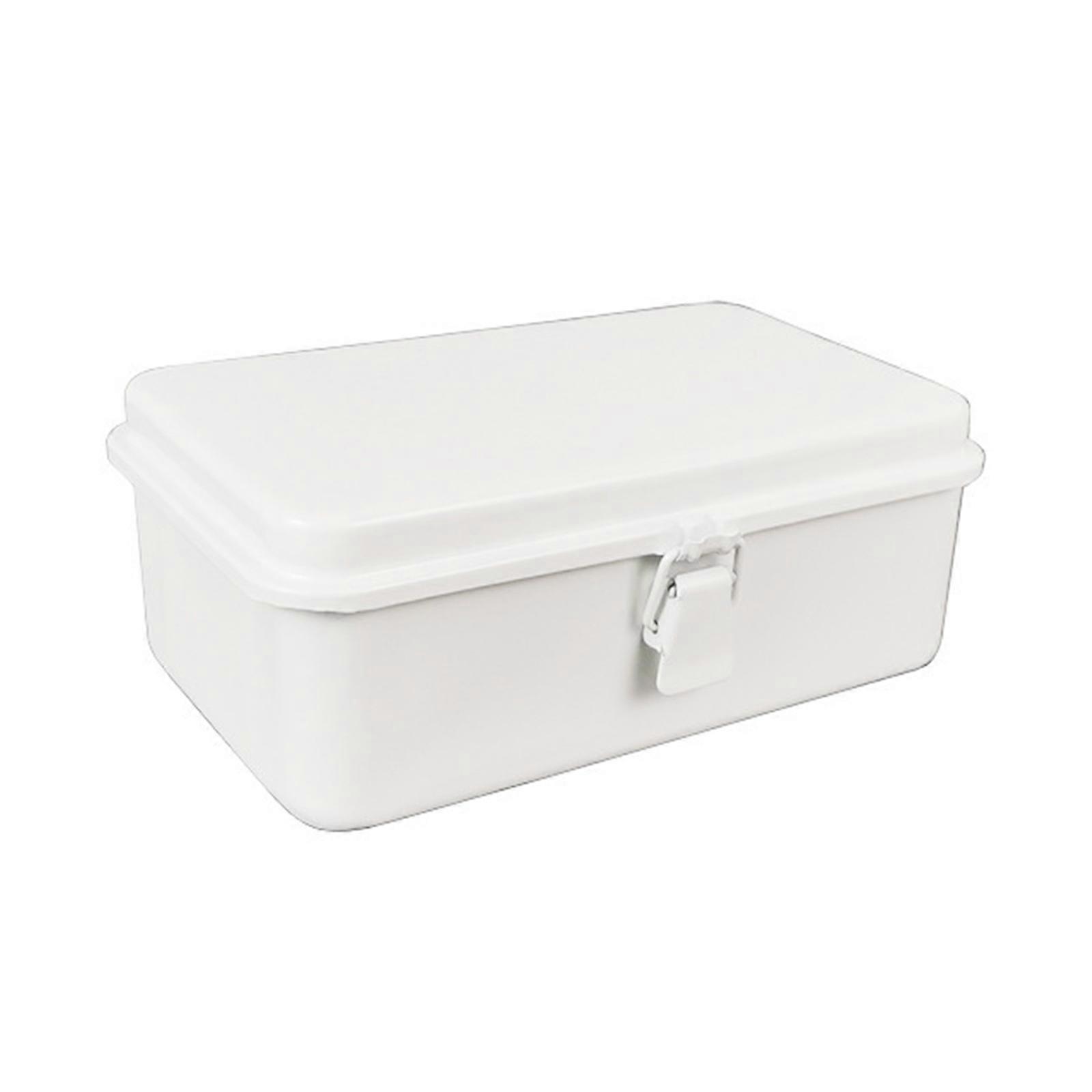 Waterproof Tool Storage Box With Ergonomic Handle And Internal Compartments For Industrial Professional  White