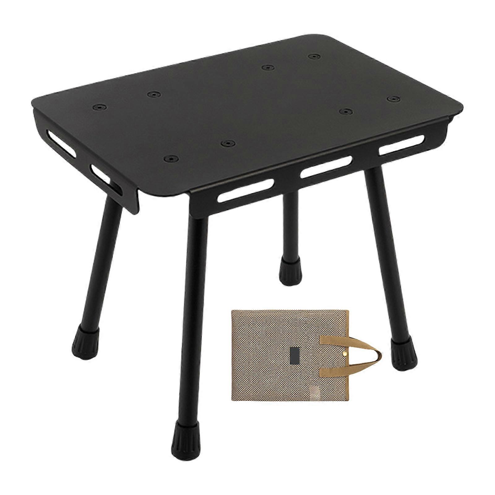 Lightweight Foldable Camping Table Desk Stool Combination High Durability Aluminum Alloy Furniture With Storage Pouches Multicolor