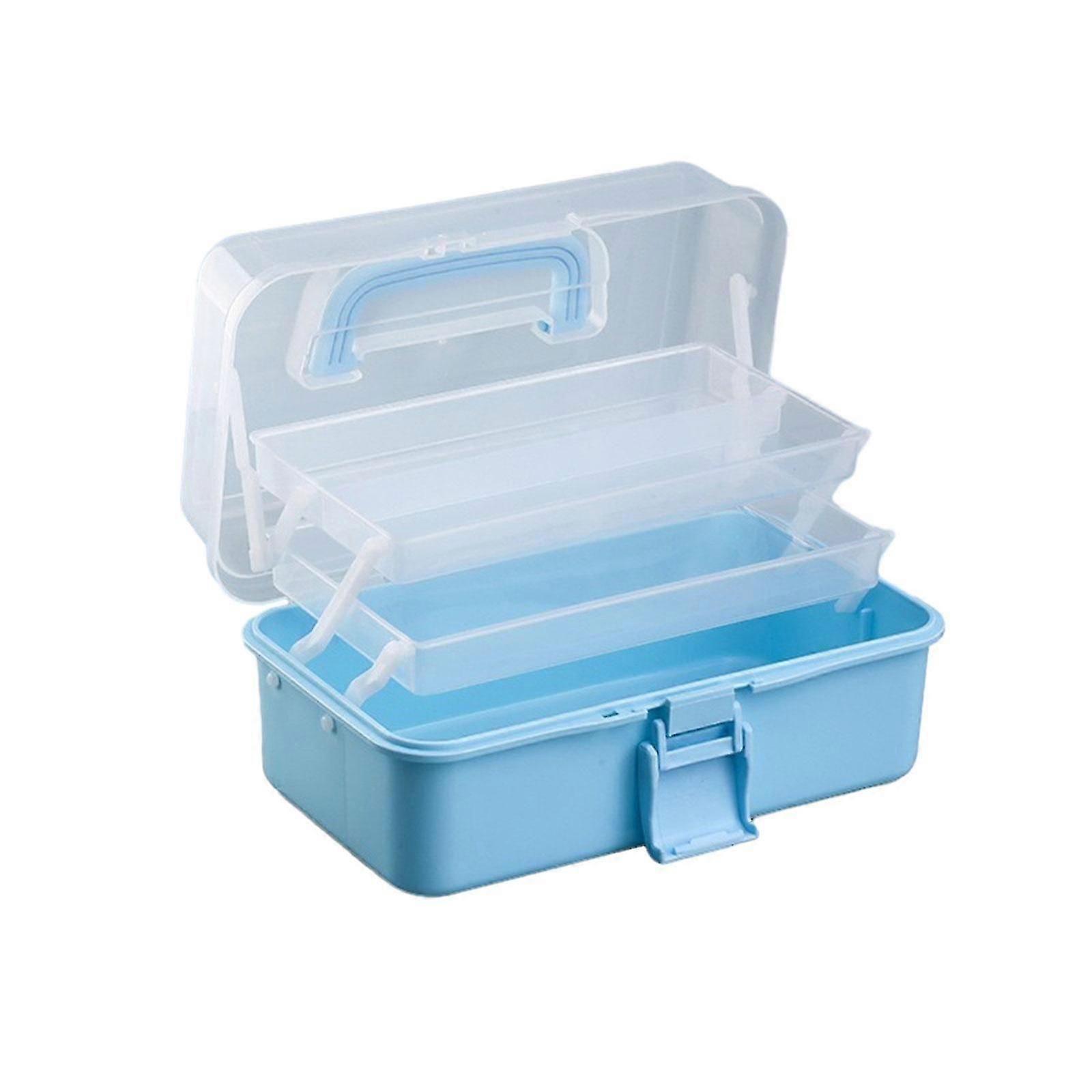 Multi-function Storage Box 3 Layers Storage Case Practical Plastic Storage Box Medicine Storage Box for School Office!ZZ45
