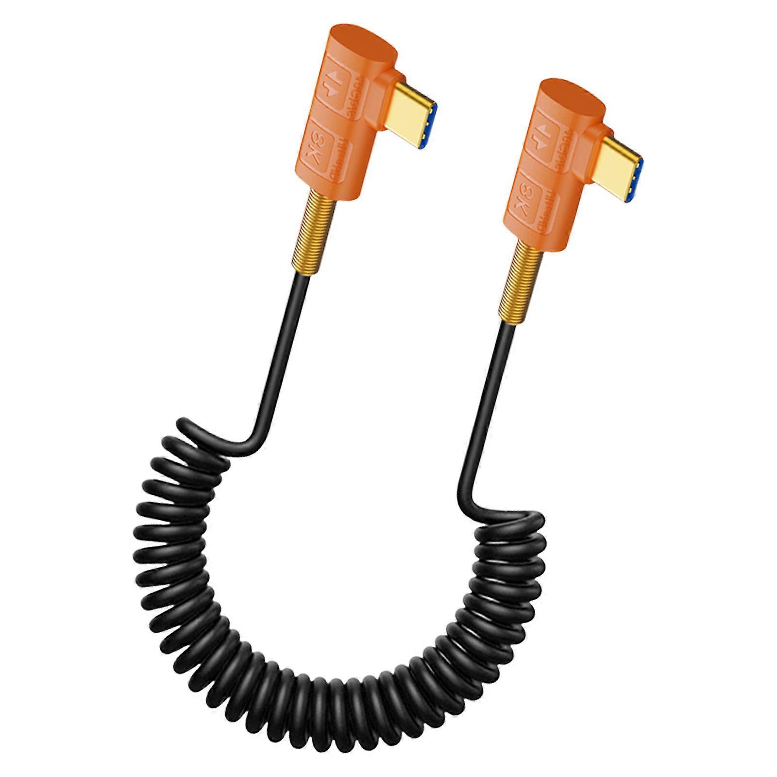 Double End USB4 Type C Data Cable Support 240W Fast Charging 40Gbps Transfer Speed 8K Resolution Telescopic Design Multicolor