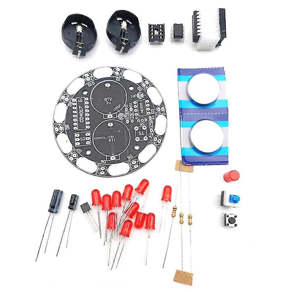 Lucky Turntable LED Light DIY Electronic Kit Welding Project Training Module DIY Kit for Learning Training,DIY Kit