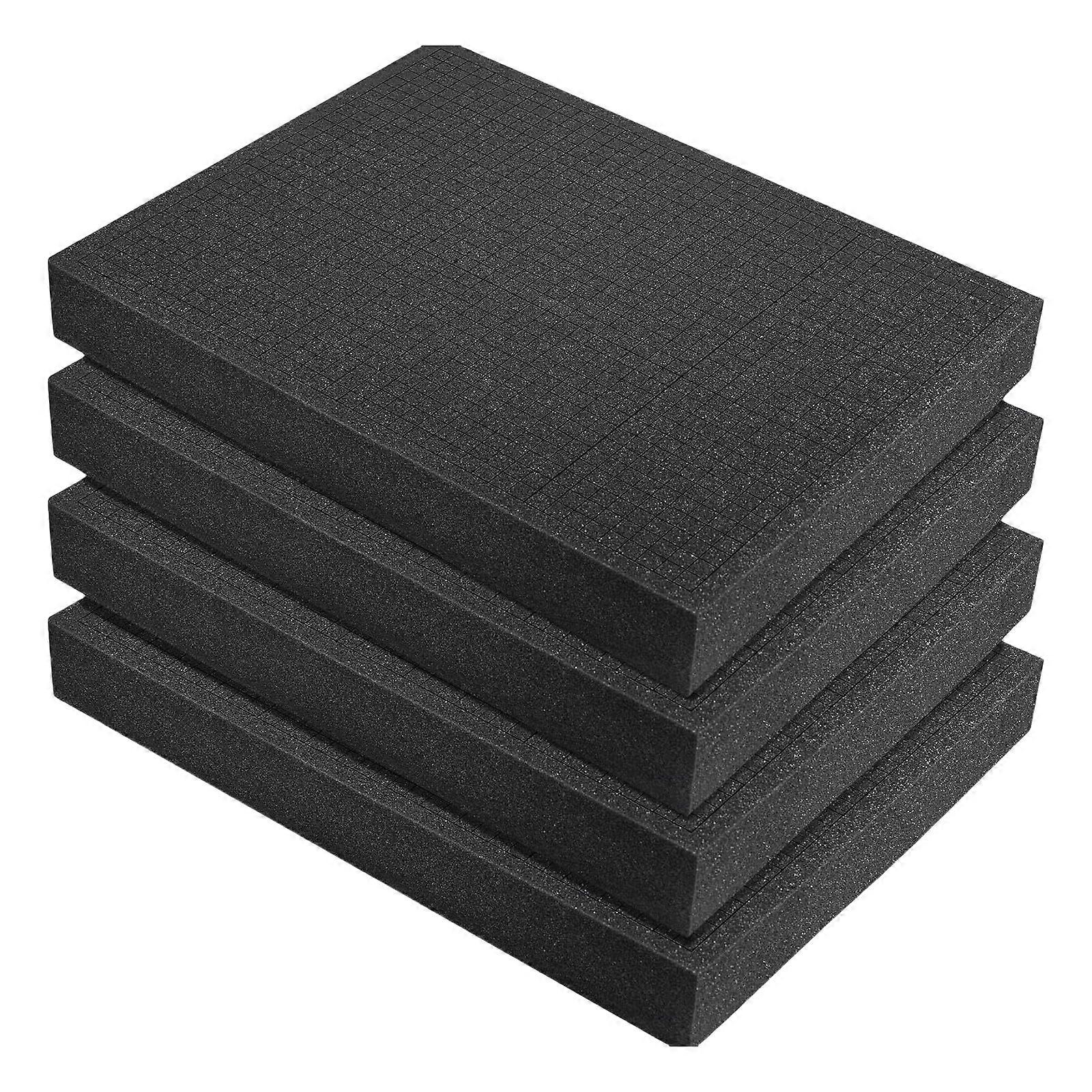 4Pcs Pick Apart Foam For Toolbox Shock Absorbing Sponge Sheet Cutting Foam Insert For Hard Flight Case Tool Organizers  305x305x25mm