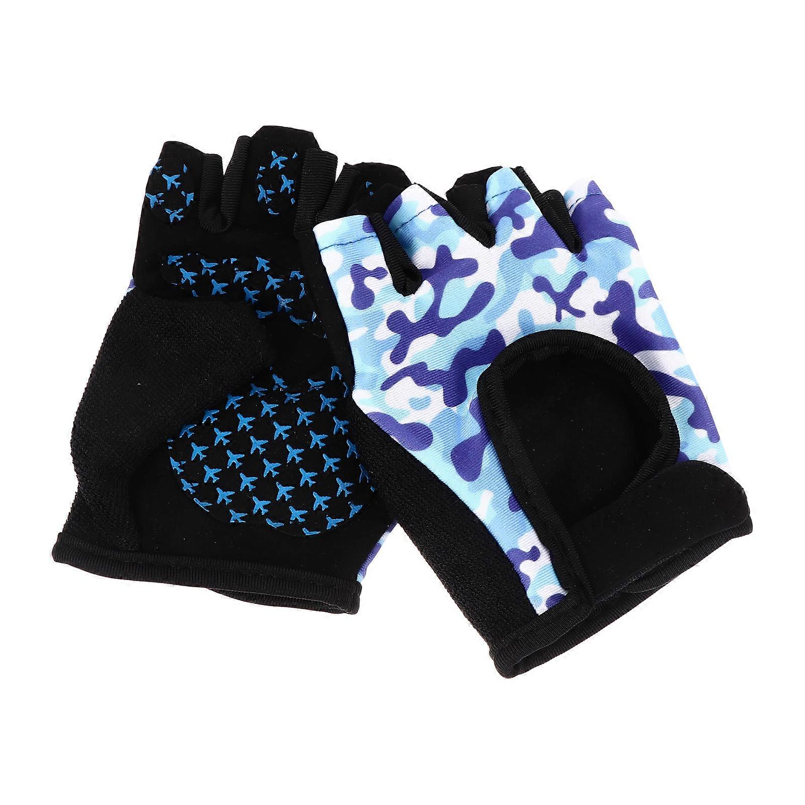 Breathable Kids Half Finger Anti-Slip Gloves 2 Pairs For Climbing And Driving Assorted Color Comfortable Elastic Design