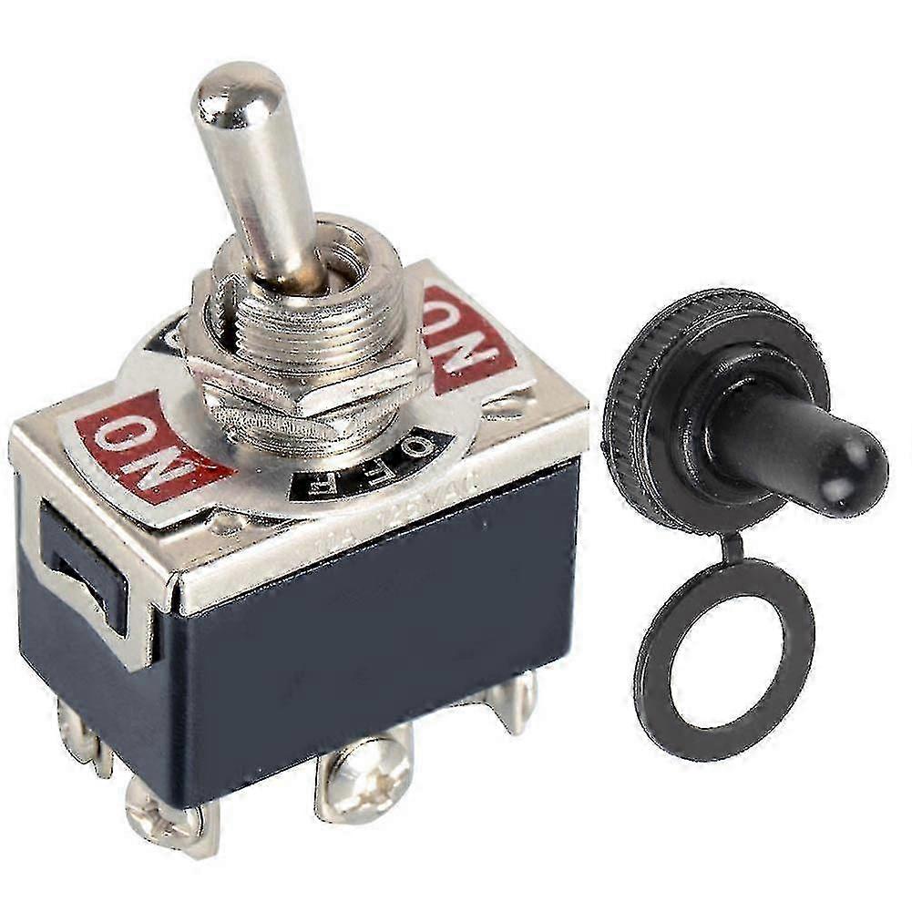 Heavy Duty 6-pin Toggle Switch (On/Off/On DPDT) - 250V 15A for Motor Electrical Use