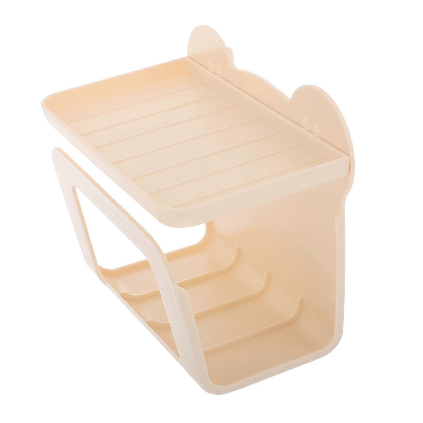 Wall Mounted Toilet Paper Holder with Shelf No Drill Bathroom Storage for Tissue and Towels