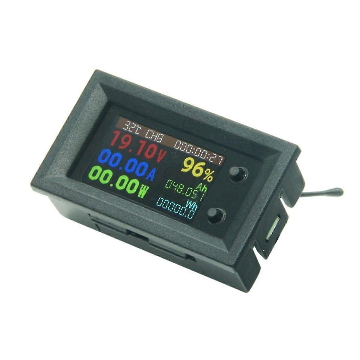 DC720 30V Digital Power Energy Voltmeter Ammeter Voltage Wattmeter Temperature Meter 9 In1